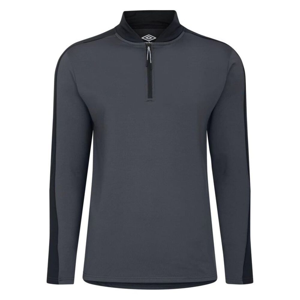 Umbro Mens Colour Block Ribbed Regular Sweatshirt / Black